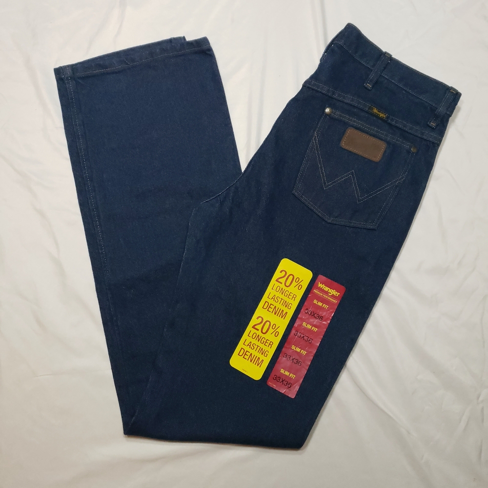 Wrangler Slim Fit Blue Denim Jeans Size 33x36